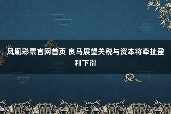 凤凰彩票官网首页 良马展望关税与资本将牵扯盈利下滑