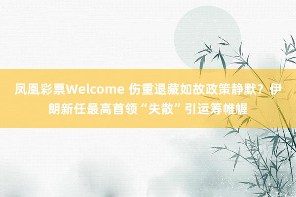 凤凰彩票Welcome 伤重退藏如故政策静默？伊朗新任最高首领“失散”引运筹帷幄