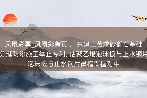 凤凰彩票_凤凰彩首页 广东建工苦求砂砾石基础溢流谈混凝土分缝防渗施工举止专利， 使聚乙烯泡沫板与止水钢片鼻槽保握对中