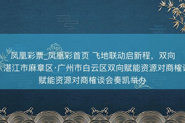 凤凰彩票_凤凰彩首页 飞地联动启新程,双向赋能谋新局!湛江市麻章区·广州市白云区双向赋能资源对商榷谈会奏凯举办